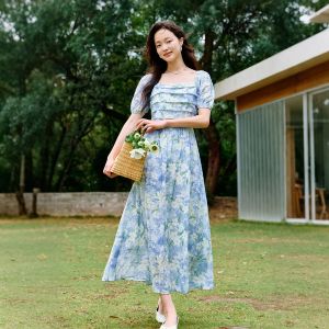 INMAN | Đầm Hút Dẫn Kiểu Pháp Hoa Văn Mùa Hè