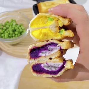 Sandwich Press Sandwich Toaster Waffle Maker Bread Baking Machine Sandwich Maker Sandwich Maker Waffle Maker Large Capacity Deepening Multifunctional 早餐机