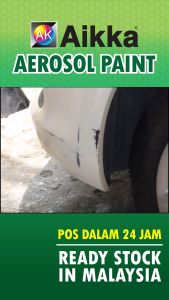 【PERODUA AXIA 】AIKKA Aerosol Spray 370ml Aikka Paint Touch Up Paint Cat Kereta Spray Paint Cat Kereta Calar Car Scratch Remover