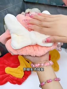 ALAmall หมวกอาบน้ํา หมวกอาบน้ำนาโน หมวกคุมผมแห้งเร็ว ซึมซับน้ำได้ดี สัมผัสนุ่ม มี 2 สีให้เลือก รูปโบว์ น่ารัก