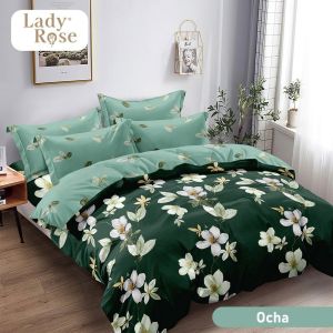 LADY ROSE - Bed Cover Set Lady Rose 180x200 | King Fitted | Karet Selimut Tebal