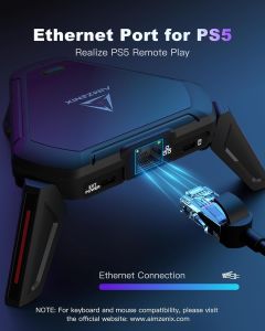 AIMZENIX AX600 MONSTER Pro Keyboard & Mouse Adapter for PS5/PS4/Xbox Series X|S/Switch - Plug & Play Supports 3.5mm Headset & M