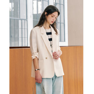 KUHNMARVIN | Áo Blazer Phong Cách Tối Giản Màu Trắng cho Nữ