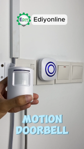 【NEW】 Wireless Motion Door Bell Sensor Crime Visitor Entrance Alert Alarm SOS Doorbell Detector Emergency Home Office Loceng Gate Entry Mall