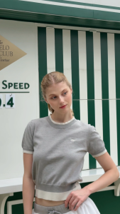 Withit double layers embroidery knit เสื้อแขนสั้นดับเบิ้ลเลเยอร์ - TPW09667