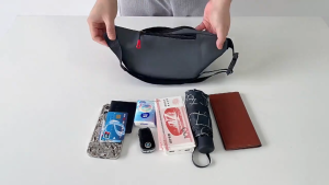 D&D Home l Nylon Running Item Storage Bag Lightweight Anti-Theft Pack Belt Bags Breathable with Zipper ( 002 /102 )