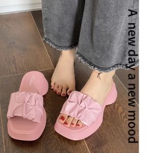 QXshop พร้อมส่ง รองเท้าแฟชั่นพื้นหนา ดีไซน์สวย เป็นทันสมัย ไม่มีตกเทรนด์ แบบสวม ส่ง่าย แมทช์ได้ทุกชุด ไม่ต้องรู้สึกร่างกาย ห้ามพลาดดดด