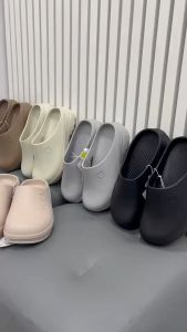 J รองเท้าหัวโต รองเท้าแตะ รองเท้าแตะแบบสวม red apple รุ่น AP-3999 สี กากี ขาวครีม ครีม ชมพู ดำ เทาอ่อน Size 36-40