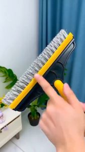 Zaman Now - Sikat Lantai Kamar Mandi 2 In 1 / Sikat Mutifungsi Gagang Panjang Stainless / Sikat Pembersih Toilet Multifungsi