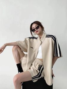 Bộ Đồ Thể Thao Thông Thường Mùa Hè Dành Cho Nữ Quần Short Ngắn Tay Thời Trang Dạo Phố Bộ Hai Món Hợp Thời Trang