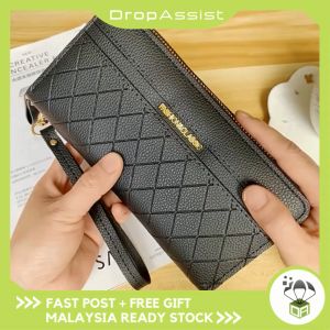 DROPASSIST 1268 Women Long Purse Zip Wallet Phone Pouch Wanita Beg Duit Dompet Panjang Besar Berzip Perempuan