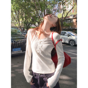 Summer White Long Sleeve Slim Fit Womens Blouse