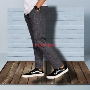 CELANA PANJANG PRIA TARTAN KOTAK KOTAK TERLARIS MODEL KOREAN STYLE SLIMFIT 2023