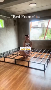 KILAU Iron Bed Frame Premium High Load Bearing Single/Double/Queen Bed Sturdy