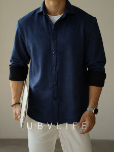 UBV | Thickened Lapel Button Wear-Resistant Loose Warm Shirt