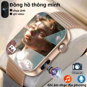Đồng Hồ Thông Minh Xiaomi Dành Cho Nam Nữ Có Camera Để Chụp Ảnh Và Quay Video Máy Đo Nhịp Tim Thể Thao Chống Nước BT Call Tương Thích Với Android iOS