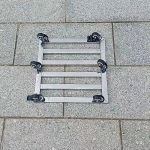 Stainless Steel Outdoor Floor Standing Plant Stand Base Tray Heavy Duty Rectangular Flower Tray Stand No Assembly Required