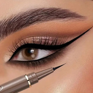 KIMOU Waterproof Quick Dry Liquid Eyeliner Pen Lasting Lying Silkworm Eyeliner Pencil Ultra-fine Matte Black Brown Beauty Eyes Makeup