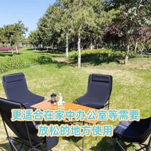 Outdoor tables and chairs set Deluxe Outdoor BBQ Table and High Back Moon Chair Combo - Perfect for Family Gatherings Camping Trips and Beach Parties. Durable Portable and Stylish for Ultimate Outdoor Dining Experience