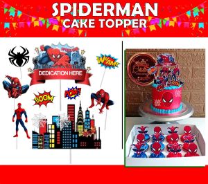 Spiderman Cake and Cupcake Toppers ( machine cut waterproof )