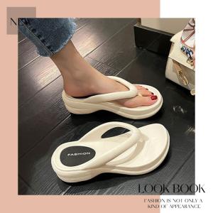 Wulove ใหม่ล่าสุด รองเท้าแตะแบบสวม หูหนีบเสริมความสูงที่ส้นทรงสวยๆ ดีไซซ์สุดปัง รองเท้าแตะแฟชั่นผู้หญิง พื้นนิ่ม ใส่สบายเท้า