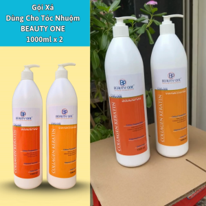 Gội Xả Dùng Cho Tóc Nhuộm BEAUTY ONE 1000ml  Chuyên Dùng Cho Tóc Nhuộm  Giúp Tóc Lâu Phai Màu Nhuộm  Chính Hãng