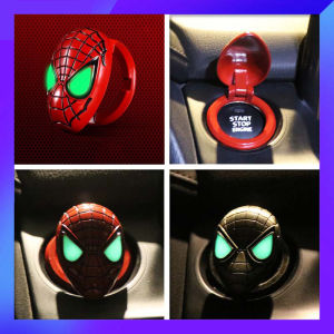 Hot Toys | Spider Man Car Interior Engine Ignition Shield Start Stop Push Button Switch Button Cover Trim Sticker 3D Car Interior Gifts Man