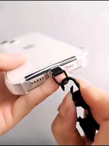 Connector Klip Ponsel Baja Tahan Karat 0.3mm Konektor HP Tali Patch Tali Ponsel Ultra-tipis Connector HP Potongan Pemasangan Tali Antihilang