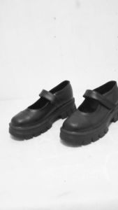 Braga Sumire B 4401 -Sepatu Docmart Slip On Mary Jane Wanita Casual Hangout Santai Warna Hitam Doff