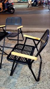 ⭐️HÀNG CHÍNH HÃNG⭐️ Ghế Cà Phê Sắt CNC Phối Tay Gỗ Tự Nhiên Khung Sắt Tĩnh Điện Chịu Lực 180kg Ghế  Xếp Gọn Cà Phê Siêu Bền _ Chính Hãng Duy Phương