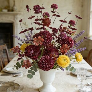 Silk Roses Artificial Flowers Wedding Home Room Table Valentines Decor Wreath Bridal Bouquet Vase Gift Outdoor Yard Combination