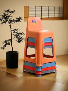 Thickened Plastic Chair with Back for Home Use Comfortable Dining Table Bar Stool Country Style Stackable Adult And Child Chair