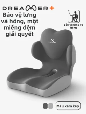 ZHIMENGREN | Đệm tựa lưng công thái học – hỗ trợ eo giảm áp lực xương cụt dành cho dân văn phòng ngồi lâu