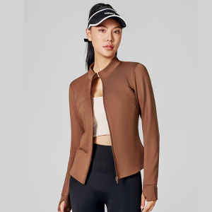 MiiOW | Thickened & Fleece-lined Sportswear Jacket with Standing Collar and Long Sleeves for Running Fitness and Yoga