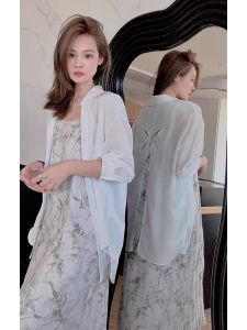 chaqi | Womens Long Sleeve Shirt Back Hollow Out Design Sun Protection Versatile Spring Summer Top POLO Collar Loose Fit Thin Material