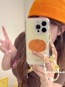 Simple Pumpkin Bracelet Full Cover Anti-Fall Soft Shell for iPhone 16 pro Max Apple 15 Phone Case 14 PM New Model 13 pro Girl Heart 14 Internet Celebrity 15 pro