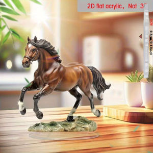 other | 1 Bohemian style acrylic horse pattern statue - desktop art decoration,symbol of wealth and prosperityNew Year gifts,2D flat