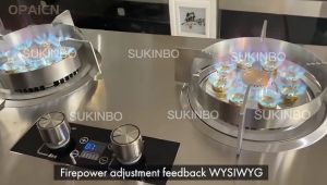 SUKINBO 304 Stainless Steel Build-in/Tabletop 2 Lotus Flame Burner Led Timer Gas Hob Stove Gas Cooker Dapur gas 定时燃气灶