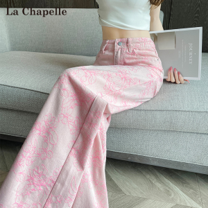 La Chapelle | Quần Jeans Chân Rộng Thêu Hoa