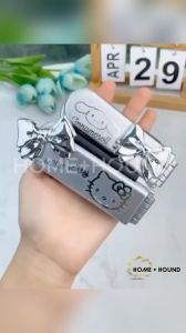 HOME+HOUND Folding Hair Comb Kuromi Hello Kitty Hair Brush With Mirror My Melody Cartoon Anti-Static Portable Hair Comb For Girls