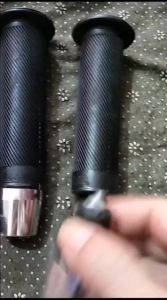Handgrip Grip Bulu PROTAPER Hitam Super Soft Model Rcb + Jalu Stang PCX Chrome