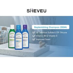 Sheveu Replenishing Anti-Dandruff Shampoo 200ml + Sheveu 5 in 1 Conditioner 200ml + Sheveu Scalp Treament 50ml - Three-Step Hydration and Nourishment for Normal to Dry Hair