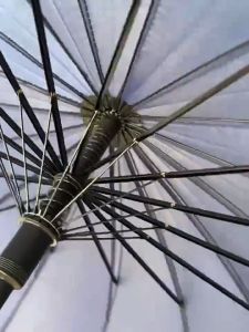 Fashion Colorful Umbrella Outdoor Travel Use Big Umbrella Curved Handle Weather Protection Payung Besar 彩色晴雨伞 JTP1