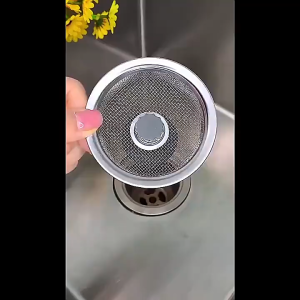 Saringan Saluran Pembuangan Air Wastafel Cuci Piring Dapur / Wastafel Cuci Tangan Serbaguna Bahan Stainless Steel Anti Bau Anti Blocking Filter