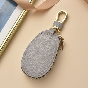 Leather Key Holder Car Keys Storage Pouch Large Capacity Multi-Function Universal Keychain Bag for Men And Women