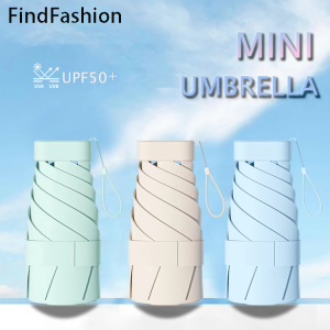 FindFashion Ultra-light mini umbrella UV protection folding sunshade Pocket Manual umbrella sunny and rain dual-use umbrella