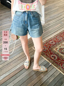 Gula Liangpin Casual Denim Shorts High Waist Straight Leg Spring Summer Wear to Work Womens Long Leg Visualizing Jeans
