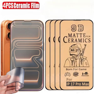 4 Pcs Matte Ceramic Film Screen Protector Compatible With IPhone 17/17 Pro/17 Pro Max/17 Air/11/12/13/14/15/16/X/XS MAX/XR