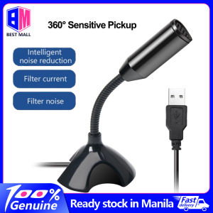 [🇵🇭 Stock&COD] Condenser Microphone For Recording Live Streaming 360° Adjustable USB Mic Stand Mini Studio Speech Microphone Stand Mic With Holder for Laptop Desktop PC Computer Notebook mic