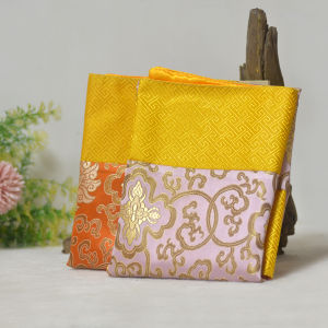 Tibetan Style Double Layer Thickened Woven Flower Offering Tablecloth Buddhist Sutra Book Mat Decorative Buddha Scripture Cover High End